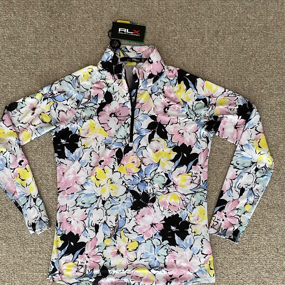 COPY - RLX Ralph Lauren Womens 1/4 zip Floral Performance pullover